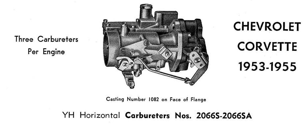 1953-1955 Chevrolet Corvette Carter YH carburetors
