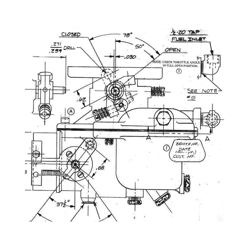 New Zenith #14139 carburetor part number y809