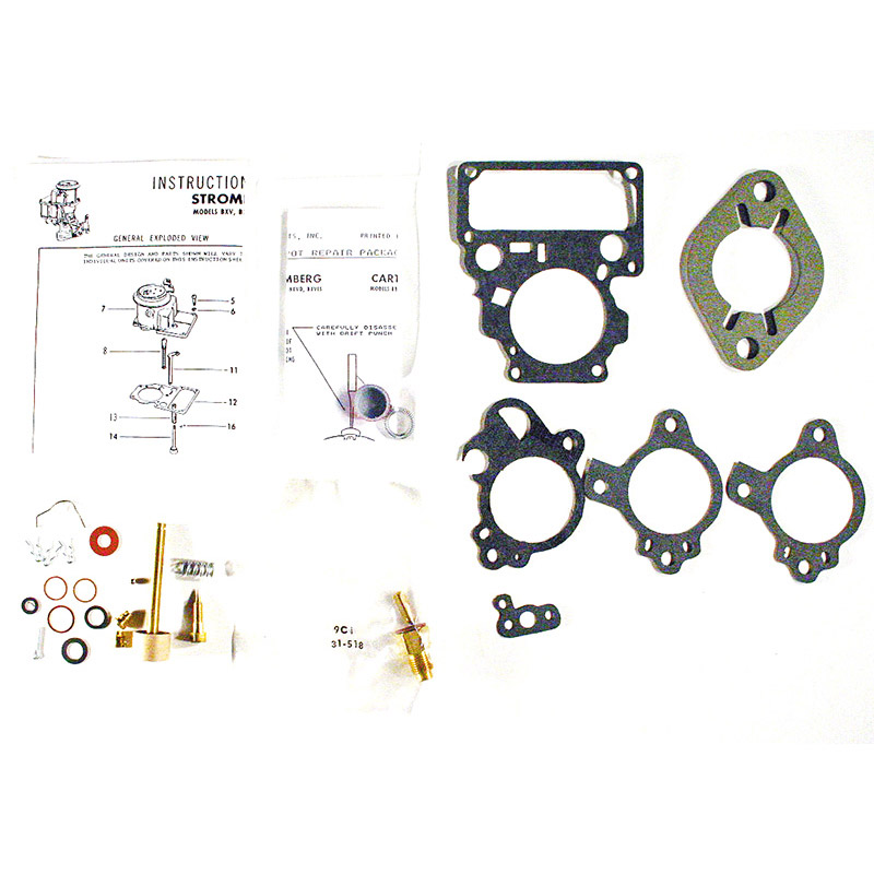 1942-1953 Chrysler, DeSoto, Dodge, Dodge Truck, Plymouth 1 barrel Stromberg BX carburetor kit part number ck5429