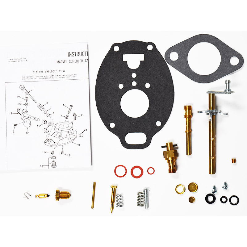 Marvel-Schebler TSX TSX769, TSX813 and TSX662, Ford 801,901 series with 172 motor master carburetor repair kit with throttle shaft part number ck6688