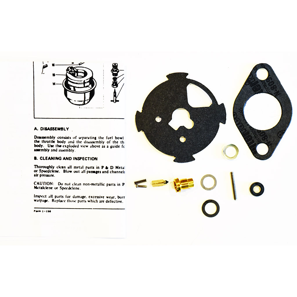 Zenith 1408 sidedraft Wisconsin with spring loaded needle carburetor kit part number ck9008