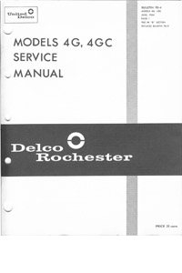 Rochester 4G, 4GC 1956-1967 Chevrolet, Chevrolet Truck, GMC Truck Carburetor Service Manual eBook pdf part number cm030