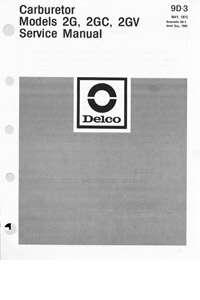 1970-1990 Chevrolet, Chevrolet Truck Rochester 2-Jet Large Bore (1 1/2") Carburetor Service Manual eBook pdf part number cm107