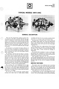 Rochester 4MV 1969-71 Chevrolet small-block Carburetor Service Manual