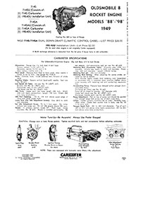 Carter WGD 1949-1954 Hudson, Kaiser, Oldsmobile, Packard Carburetor Service Manual