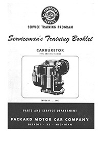 Carter WDO 1939-1950 Packard 8 Cylinder Carburetor Service Manual