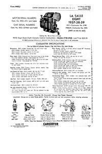 Carter WDO 1939-1950 Packard 8 Cylinder Carburetor Service Manual