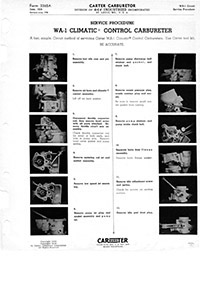 Carter WA-1 1940-1942 Hudson, 1941-1945 Studebaker (including military), 1946-1951 Nash Carburetor Service Manual