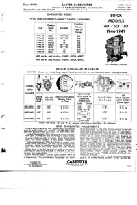 Carter WCD Buick, Kaiser, Pontiac, Cadillac Carburetor Service Manual