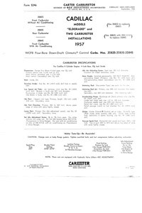 Carter WCFB Buick (except 1954), Cadillac dual carbs, 1957 Lincoln, 1956 Nash-Hudson Carburetor Service Manual