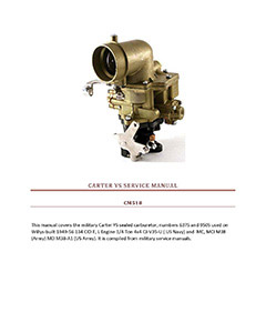 Carter YS military Carburetor Service Manual