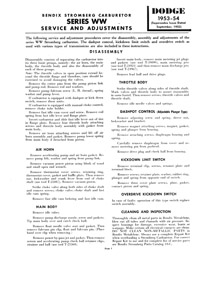 Stromberg WW 1953-1956 Dodge Carburetor Service Manual
